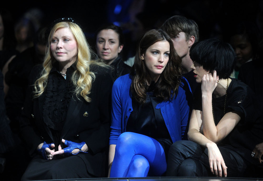 with mom Bebe Buell and Agyness Deyn