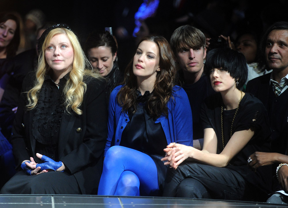 with mom Bebe Buell and Agyness Deyn