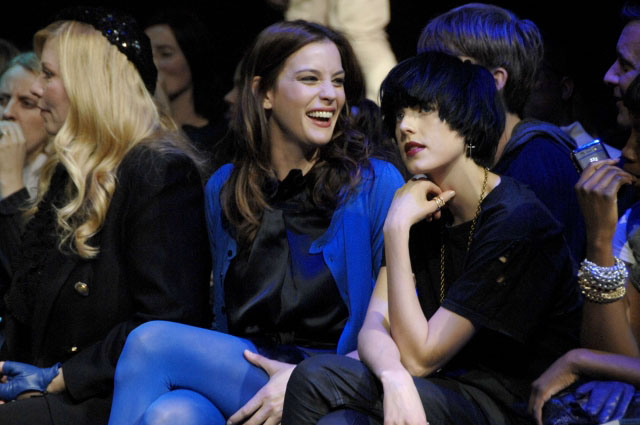 with mom Bebe Buell and Agyness Deyn