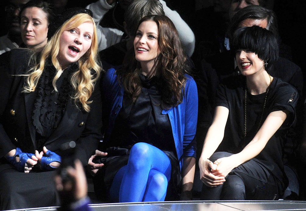 with mom Bebe Buell and Agyness Deyn
