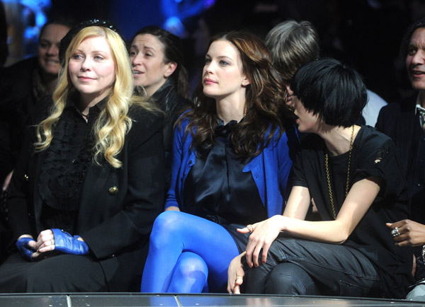 with mom Bebe Buell and Agyness Deyn