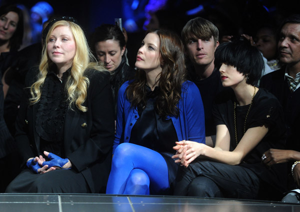 with mom Bebe Buell and Agyness Deyn