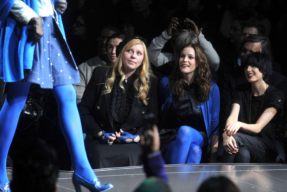 with mom Bebe Buell and Agyness Deyn