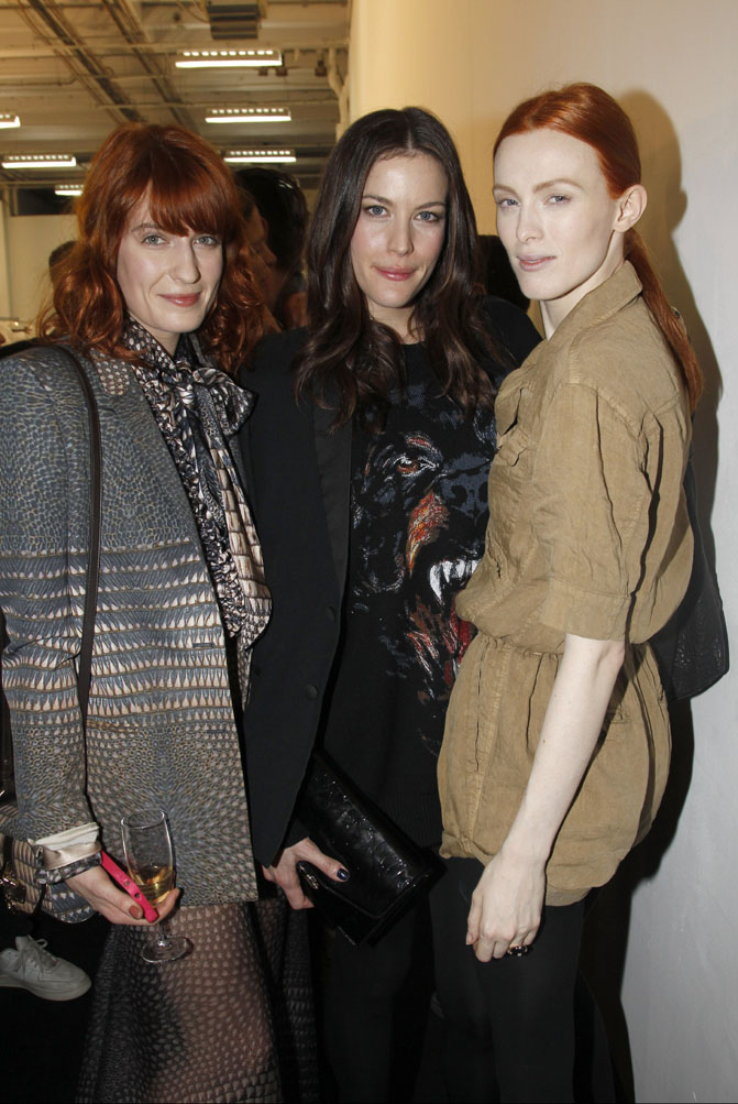 with Florence Welch and Karen Elson