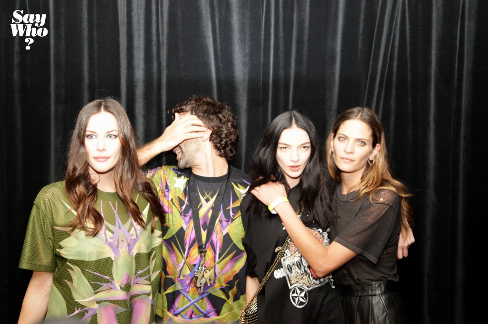 with Riccardo Tisci, Mariacarla Boscono and Frankie Rayder
