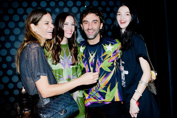 with Riccardo Tisci, Mariacarla Boscono and Frankie Rayder