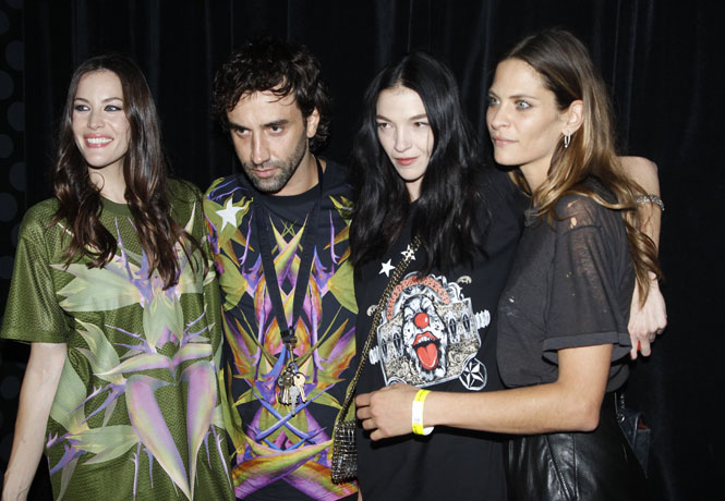 with Riccardo Tisci, Mariacarla Boscono and Frankie Rayder