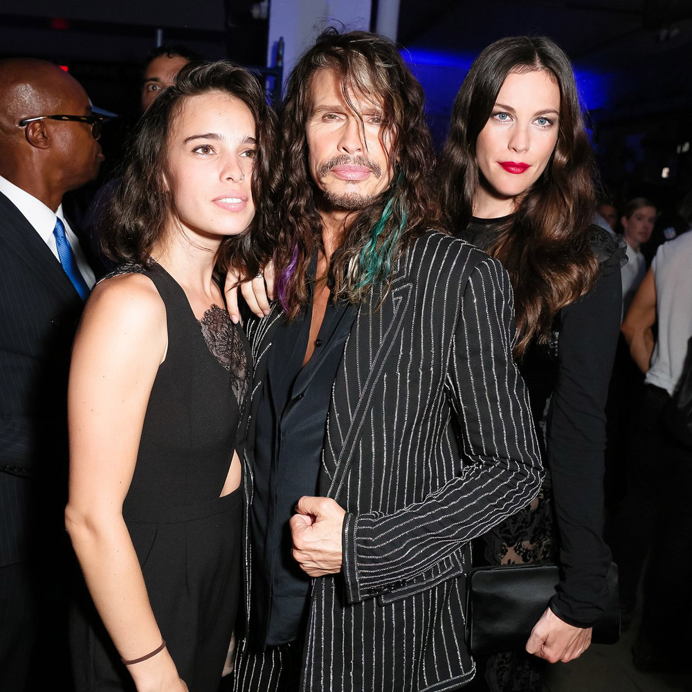 with sister Chelsea and dad Steven Tyler