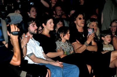 with dad Steven Tyler and family