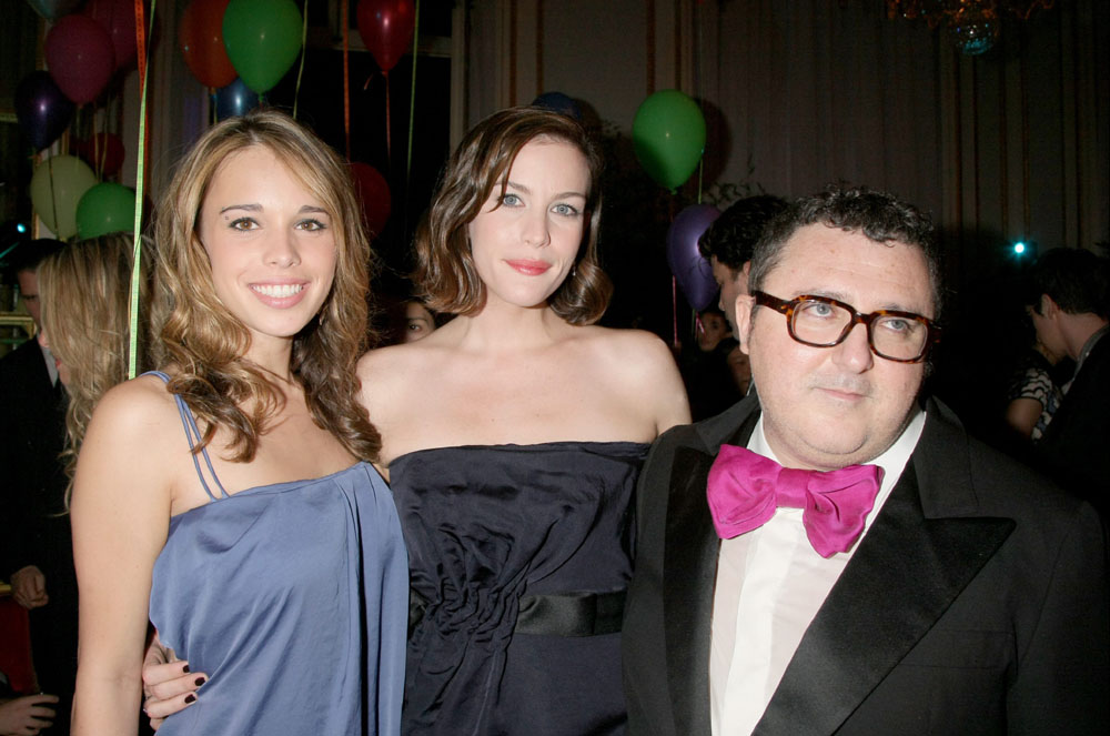 with sister Chelsea Tyler and Alber Elbaz
