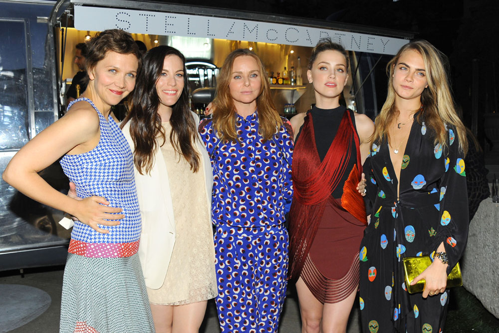 with Maggie Gyllenhaal, Stella McCartney, Amber Heard and Cara Delevigne