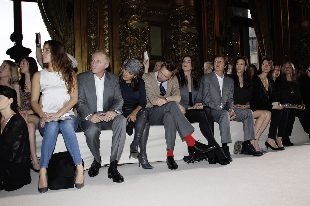 with Salma Hayek, Alasdhair Willis, Paul McCartney, Nancy Shevell and Mary McCartney
