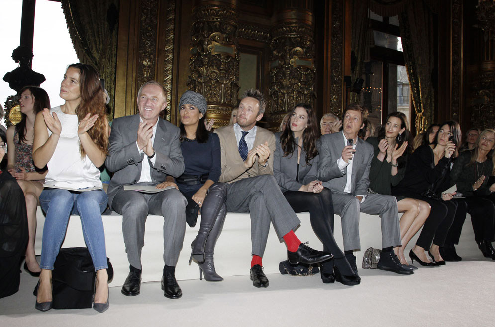 with Salma Hayek, Alasdhair Willis, Paul McCartney, Nancy Shevell and Mary McCartney