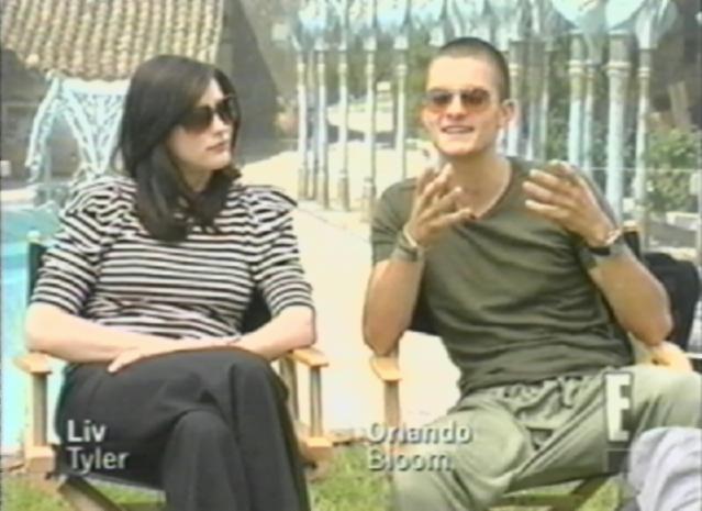 with Orlando Bloom, Cannes 2001