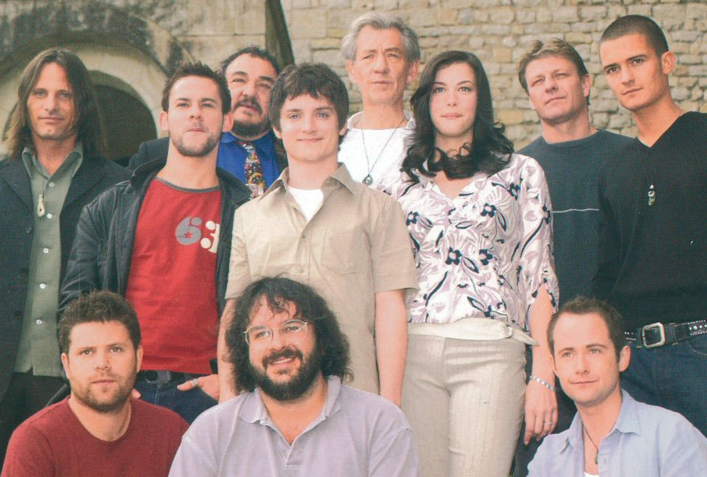 with LOTR cast, at Cannes 2001