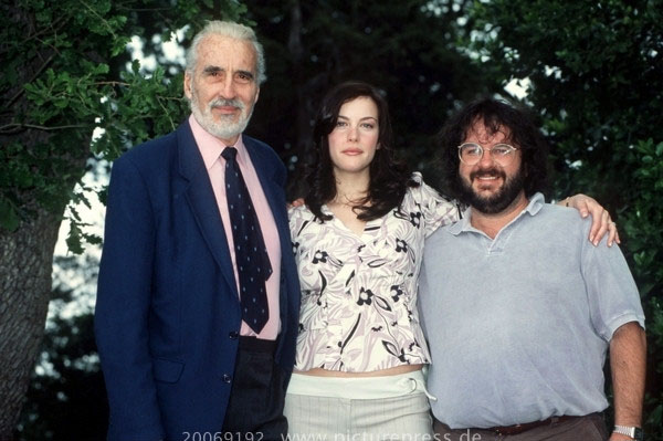 with Christopher Lee and Peter Jackson