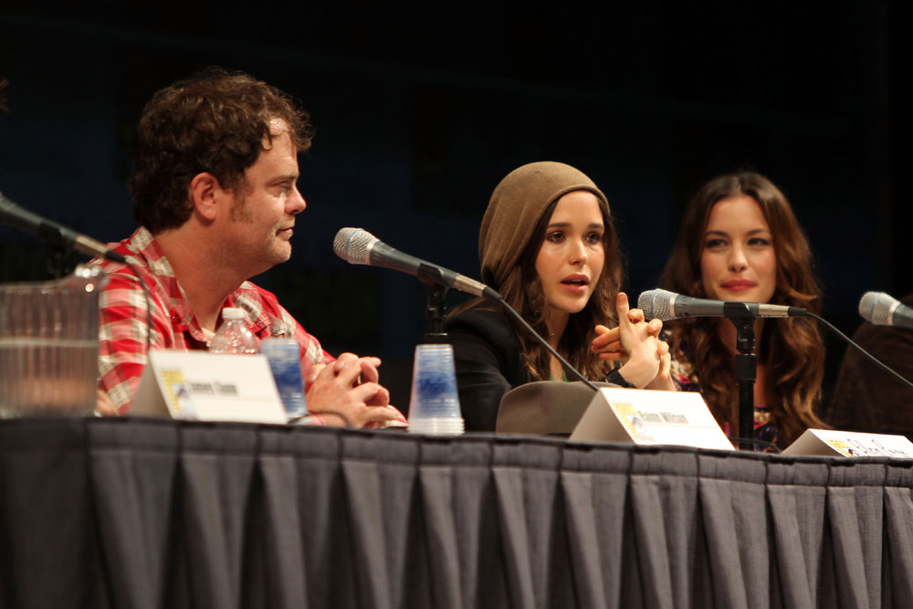 with Rainn Wilson and Ellen Page