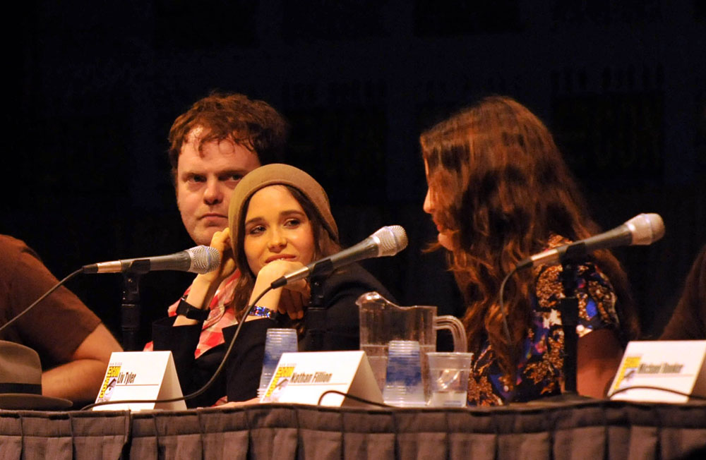 with Rainn Wilson and Ellen Page