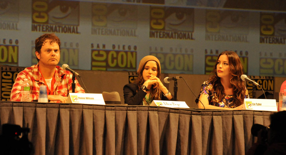 with Rainn Wilson and Ellen Page