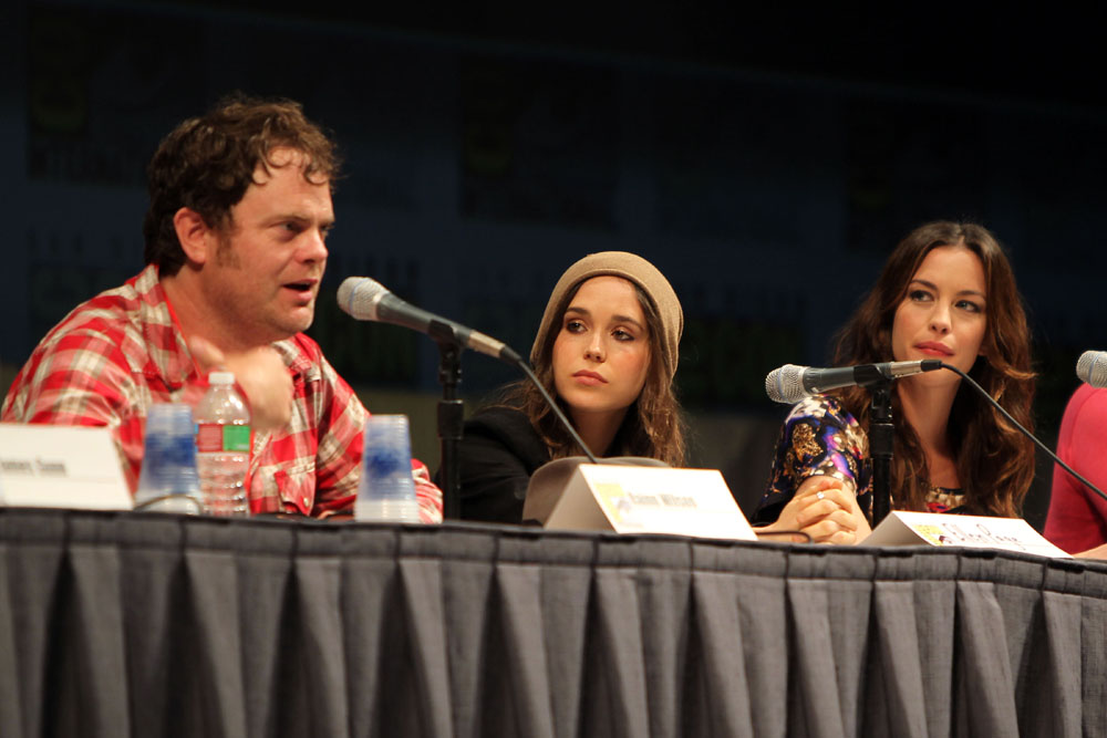 with Rainn Wilson and Ellen Page