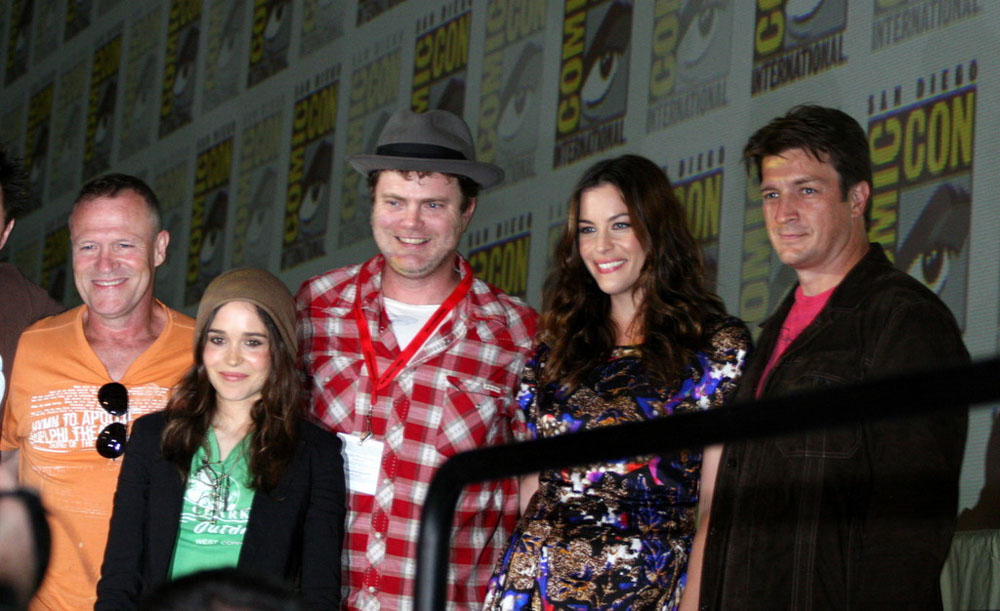 with Michael Rooker, Ellen Page, Rainn Wilson and Nathan Fillion