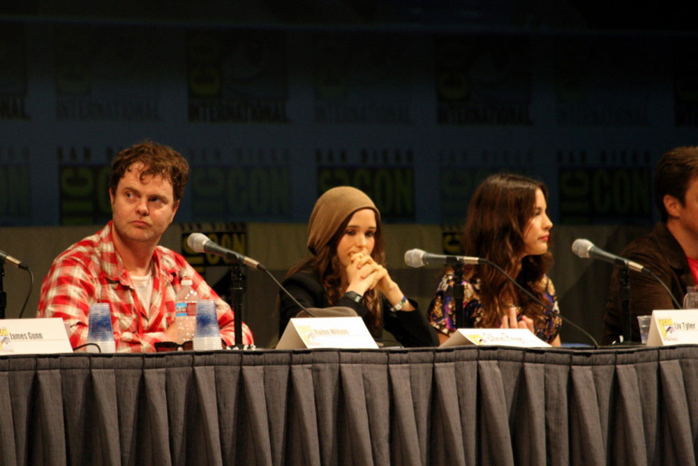 with Rainn Wilson and Ellen Page
