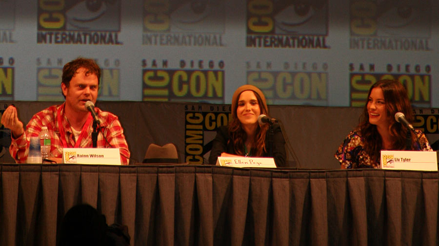 with Rainn Wilson and Ellen Page