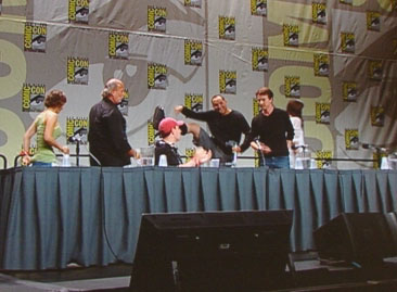 with "The Incredible Hulk" cast and crew