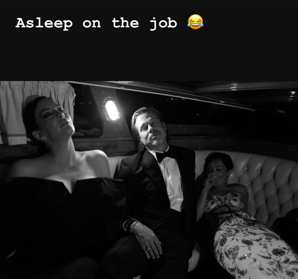 with Brad Pitt and Ruth Negga, from Liv's Instagram
