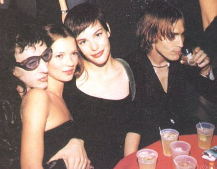 with Twiggy and Kate Moss