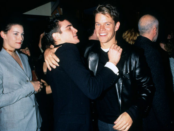 with Joaquin Phoenix and Matt Damon