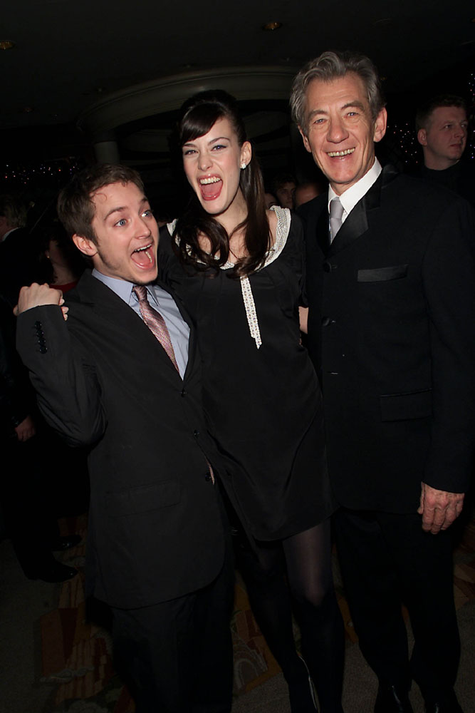 with Ian McKellen and Elijah Wood - at The Fellowship Of The Ring New-York's Premiere