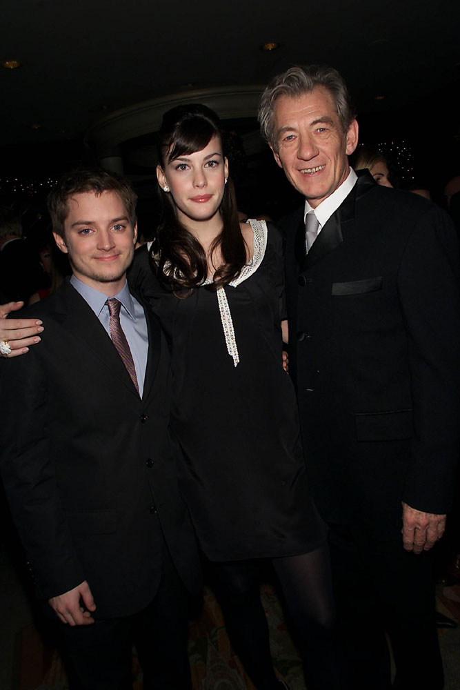 with Ian McKellen and Elijah Wood - at The Fellowship Of The Ring New-York's Premiere