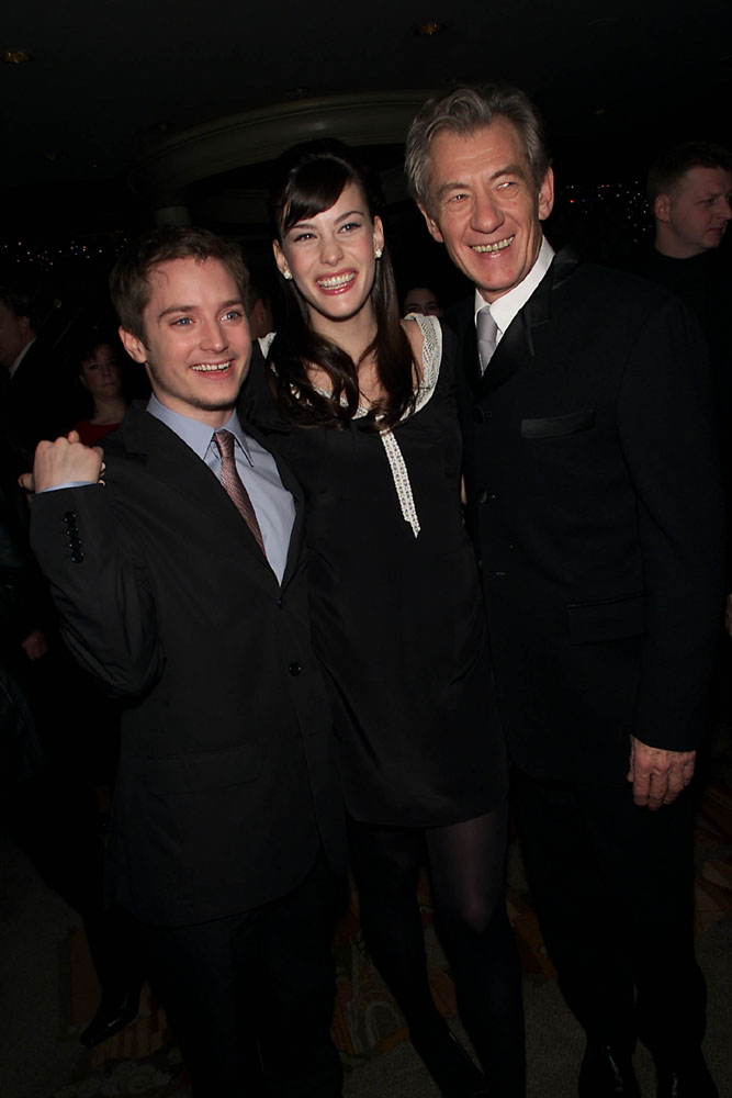 with Elijah Wood and Ian McKellen
