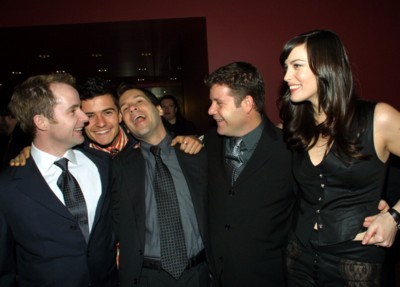 with Billy Boyd, Orlando Bloom and Sean Astin - at The Fellowship Of The Ring LA's Premiere
