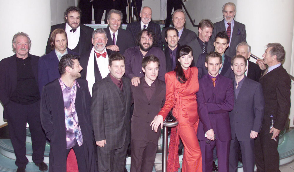 with LOTR cast and crew