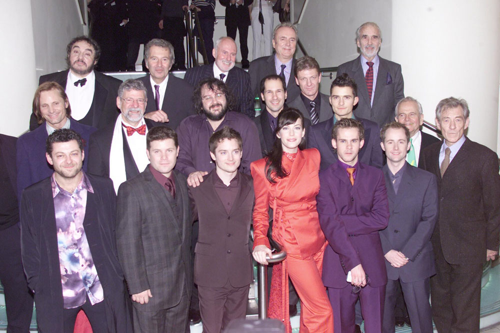 with LOTR cast and crew