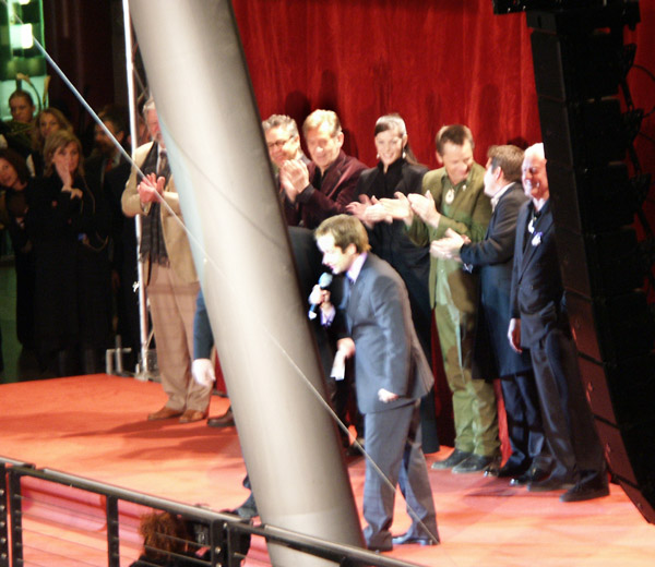 with LOTR cast and crew