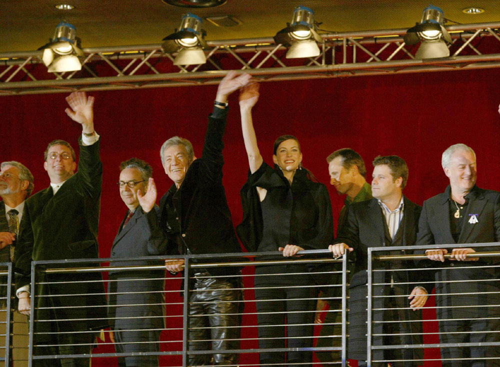 with LOTR cast and crew