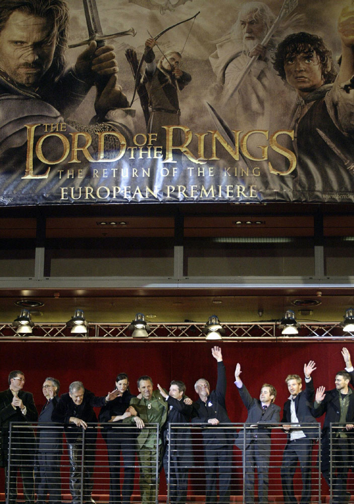 with LOTR cast and crew