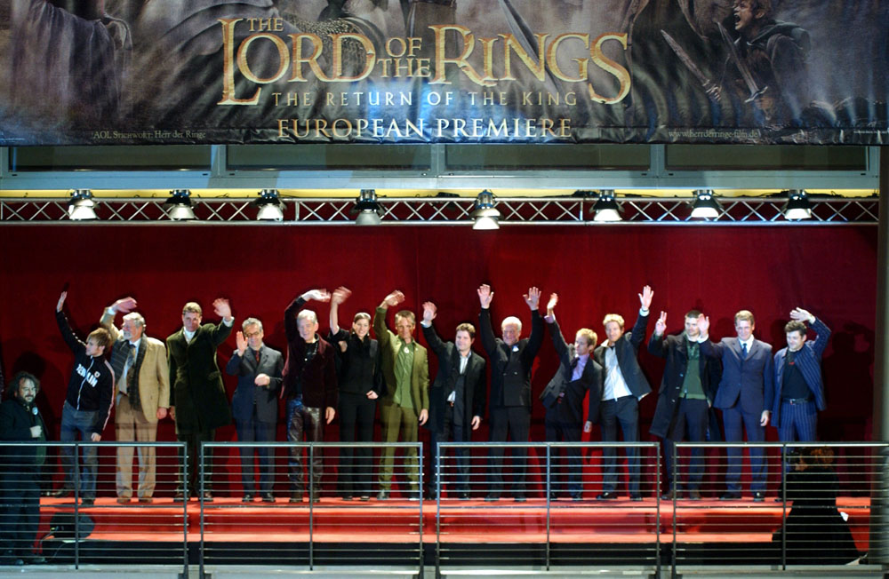 with LOTR cast and crew