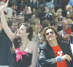 with Orlando Bloom - at The Return Of The King Premiere, Wellington, December 1st 2003
