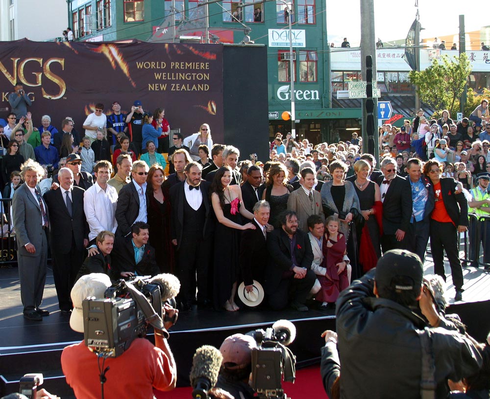 with LOTR cast and crew