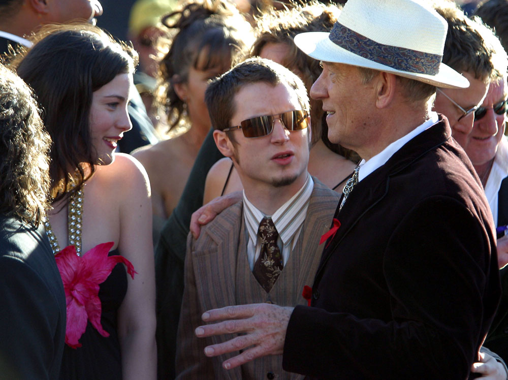 with Elijah Wood and Ian McKellen
