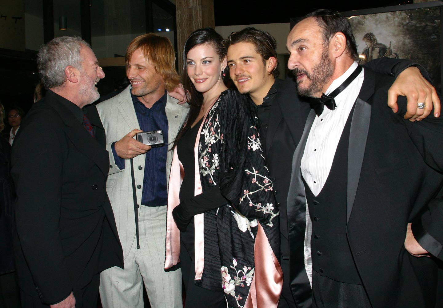with Bernard Hill, Viggo Mortensen, Orlando Bloom and John Rhys-Davies