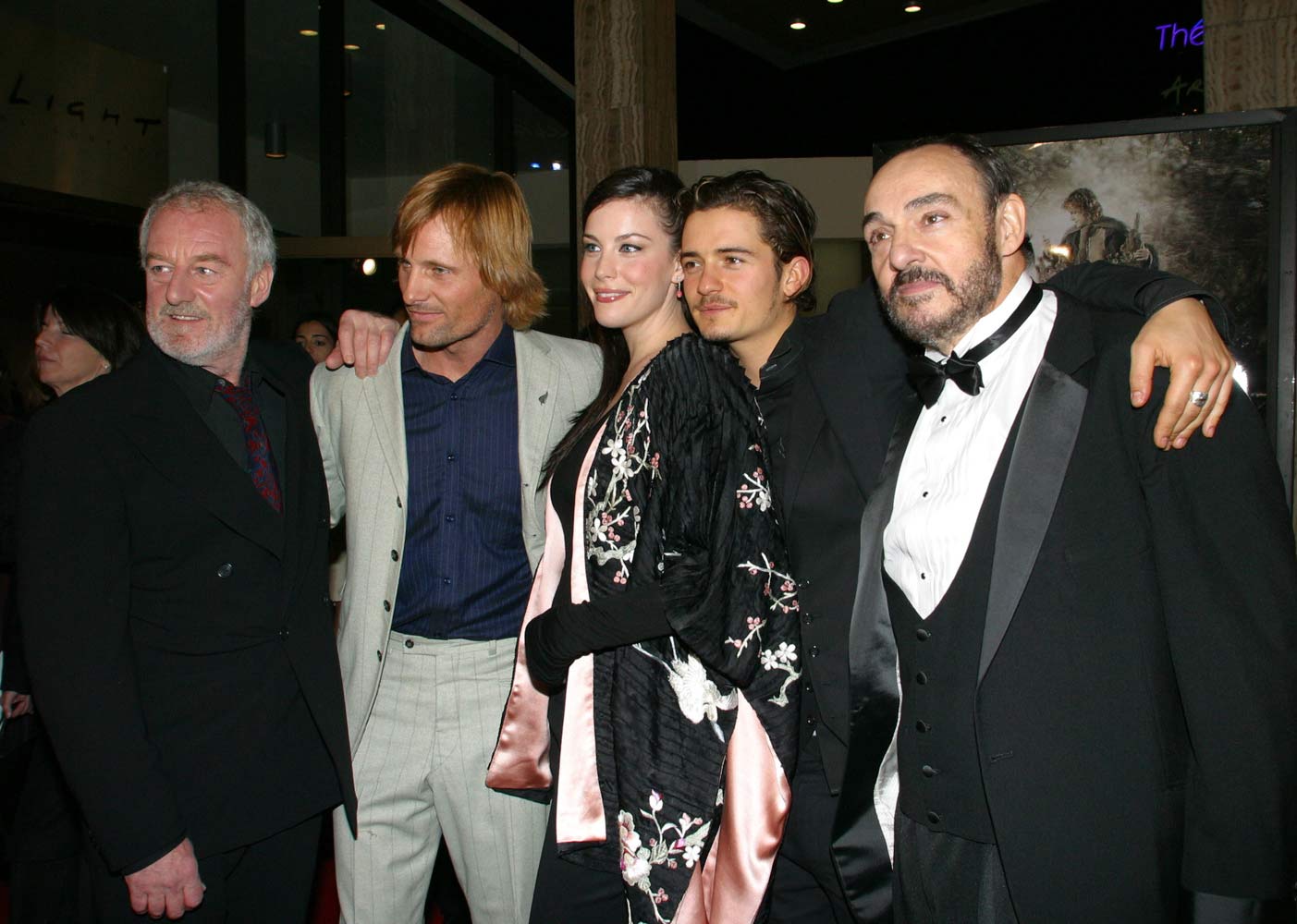 with Bernard Hill, Viggo Mortensen, Orlando Bloom and John Rhys-Davies