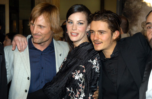 with Viggo Mortensen and Orlando Bloom