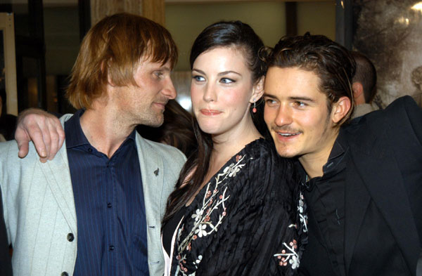 with Viggo Mortensen and Orlando Bloom