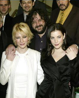 with Cate Blanchett and Peter Jackson, at The Two Towers London's Premiere, December 11th 2002