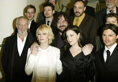 with LOTR cast, at The Two Towers London's Premiere, December 11th 2002